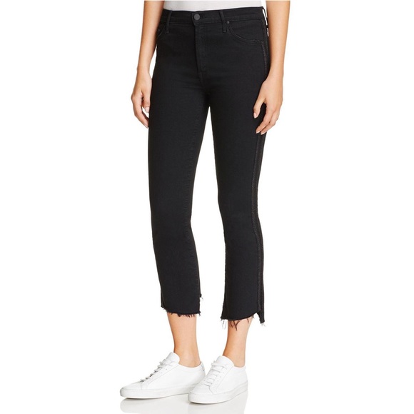 MOTHER Denim - Mother Insider Crop Two Step Fray Jeans in Guilty Party Racer